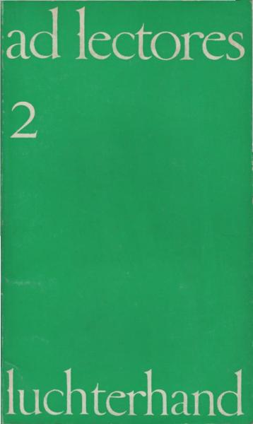 ad lectores; Teil: 2.