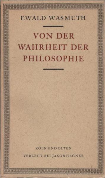 Von der Wahrheit der Philosophie.
