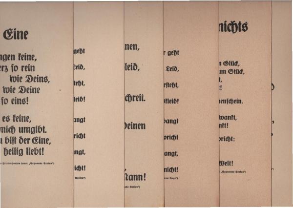 Lyrik-Kunstmappe : 14 lose Blätter mit Gedichten von Friedrich Fischer - Friesenhausen.