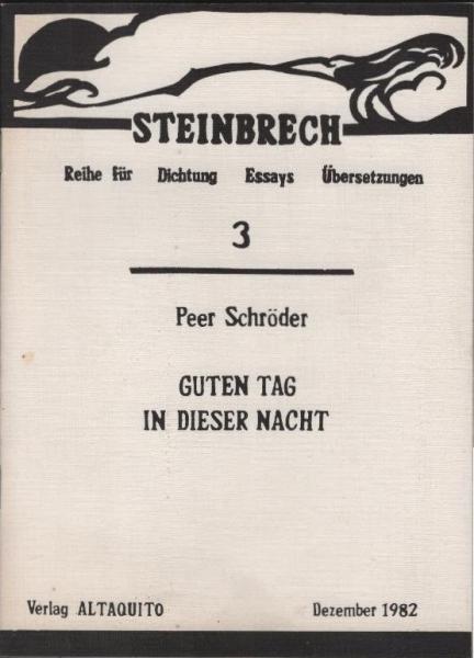 Guten Tag in dieser Nacht : Jutzes 12 Gedichte u. eins.