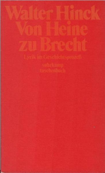 Von Heine zu Brecht : Lyrik im Geschichtsprozess.