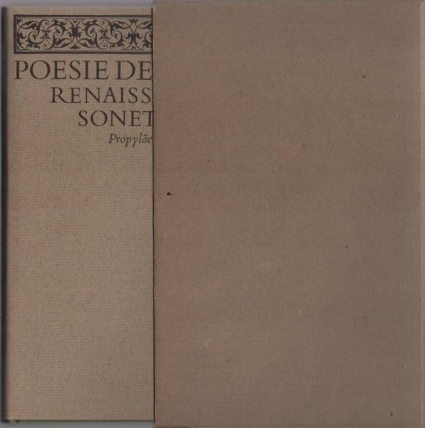 Poesie der Welt; Teil: Renaissance-Sonette.