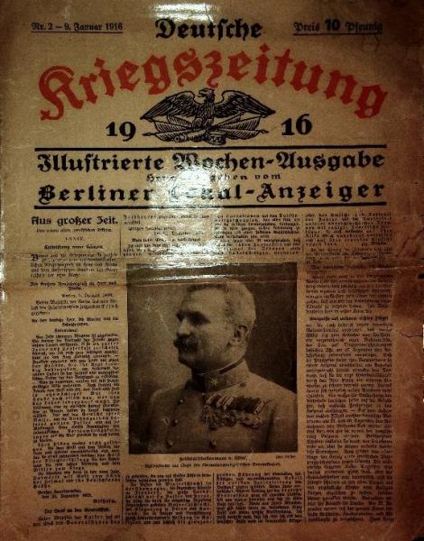 Deutsche Kriegszeitung. Nr. 2, 09. Januar 1916. Illustrierte Wochen - Ausgabe.