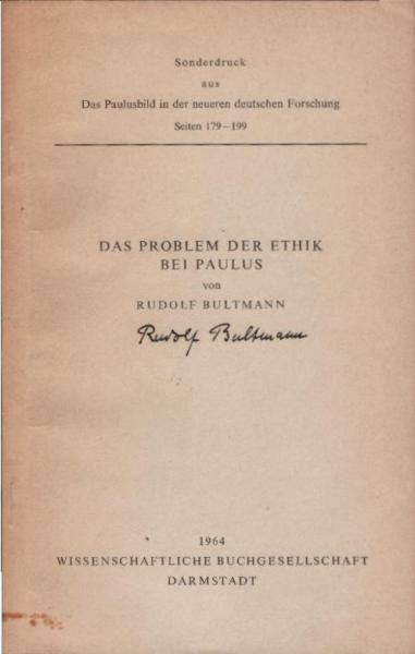 Das Problem der Ethik bei Paulus.