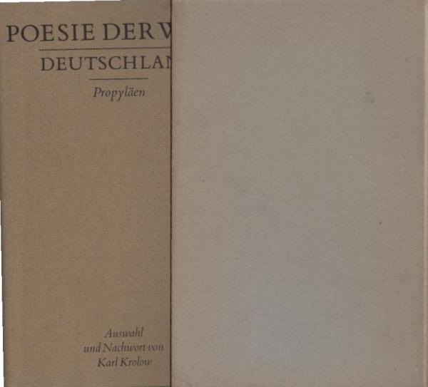 Poesie der Welt; Teil: Deutschland.