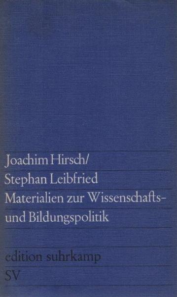Materialien zur Wissenschafts- und Bildungspolitik.