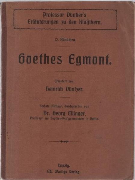 Goethes Egmont.