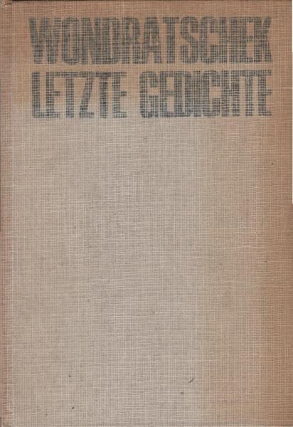 Letzte Gedichte.