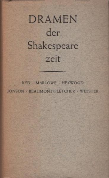 Dramen der Shakespearezeit.
