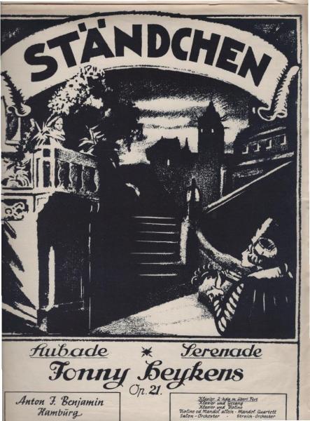 Ständchen. Aubade-Serenade. Klavier 2-hdg. m. überl. Text