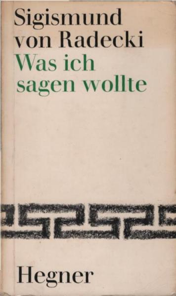 Was ich sagen wollte.