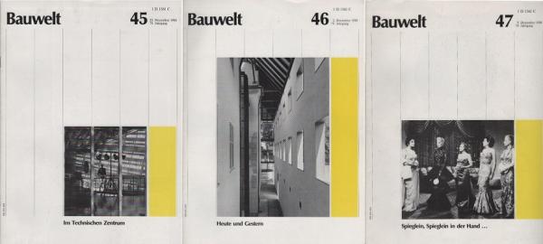 Bauwelt. 79. Jg., 1988, 3 Hefte.