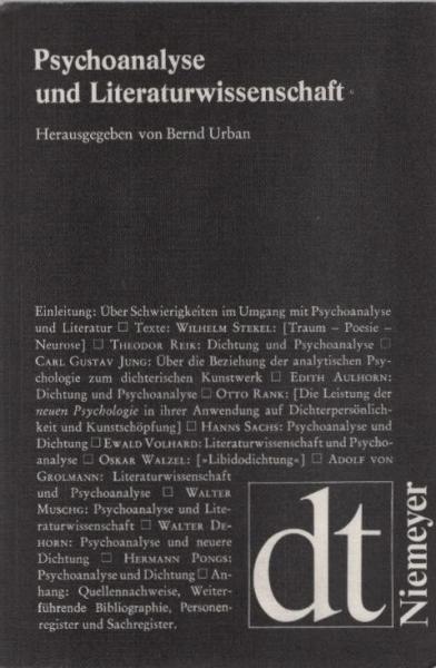 Psychoanalyse und Literaturwissenschaft : Texte z. Geschichte ihrer Beziehungen.