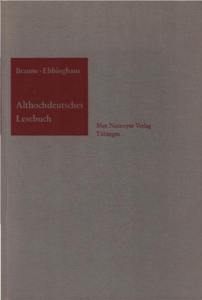Althochdeutsche Grammatik.
