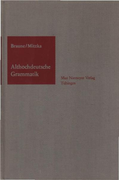 Althochdeutsche Grammatik.