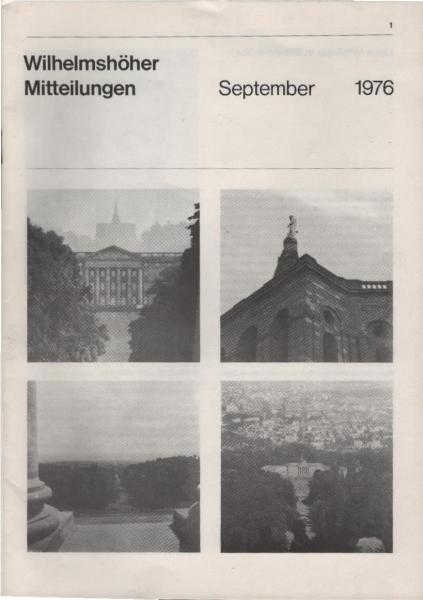 Wilhelmshöher Mitteilungen. September 1976.