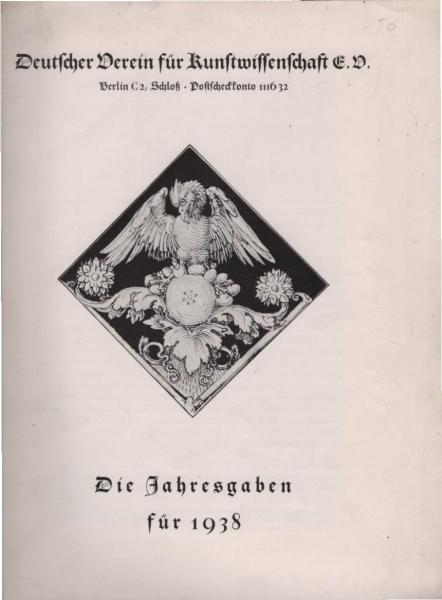 Die Jahresgaben für 1938.