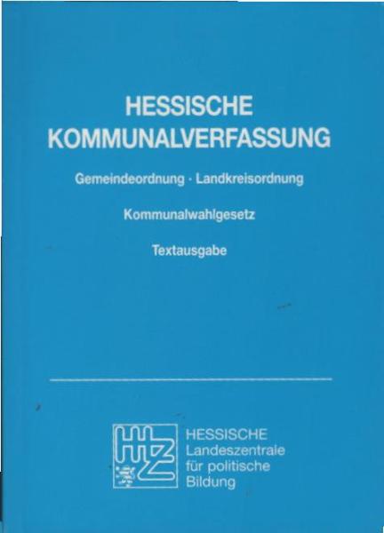 Hessische Kommunalverfassung. Textausgabe.