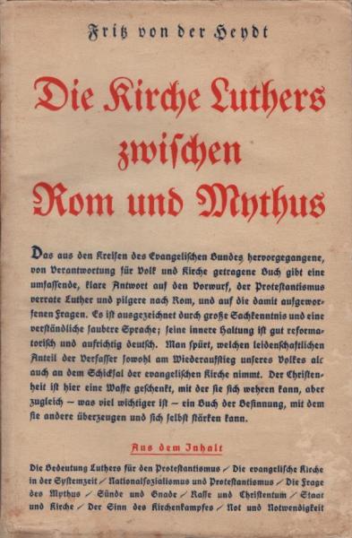 Die Kirche Luthers zwischen Rom und Mythus.