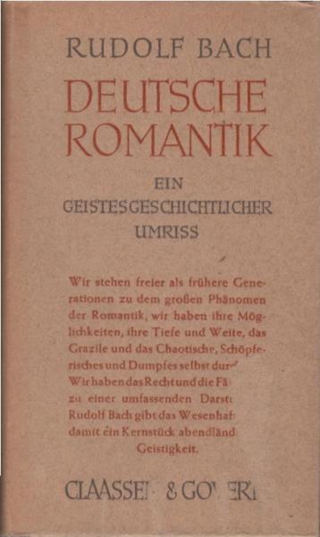 Deutsche Romantik : Ein geistesgeschichtlicher Umriss.
