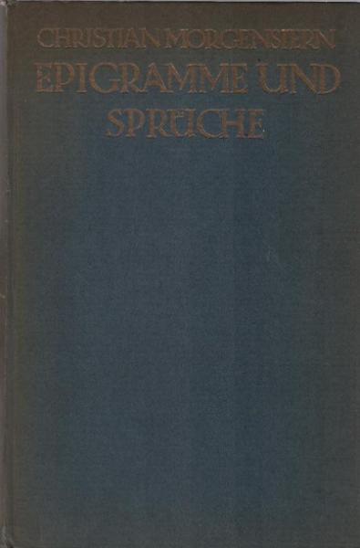 Epigramme und Sprüche.