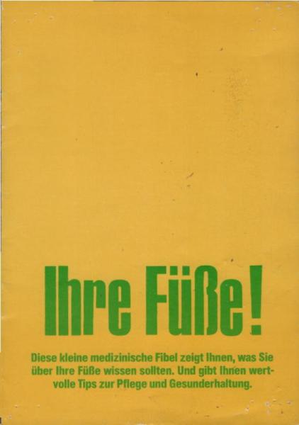 Ihre Füße! (Werbeschrift).