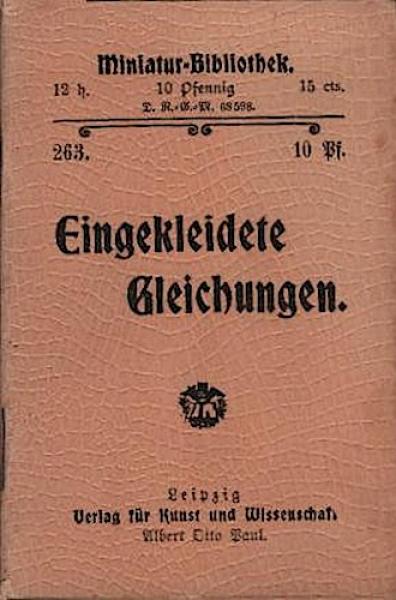 Eingekleidete Gleichungen.