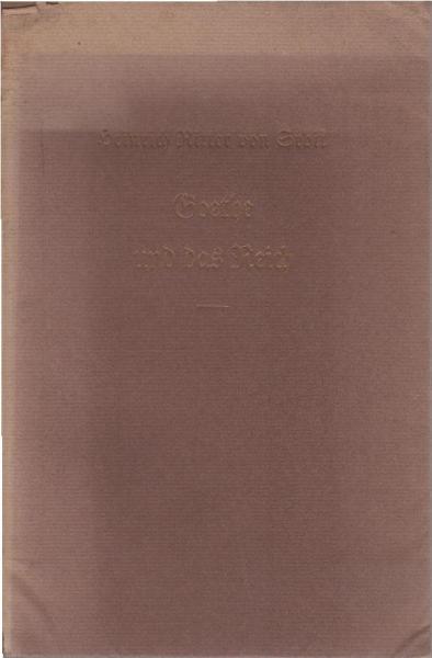 Goethe und das Reich : [Vortr.].