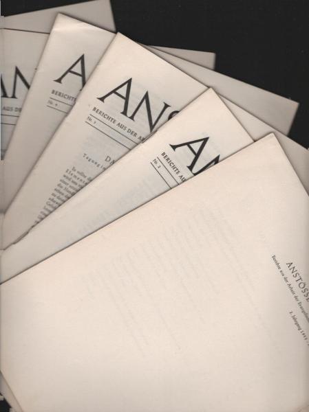 Anstösse. Berichte aus der Arbeit der Evangelischen Akademie Hofgeismar. 2 Jahrgang 1955, Heft 1 - 6.
