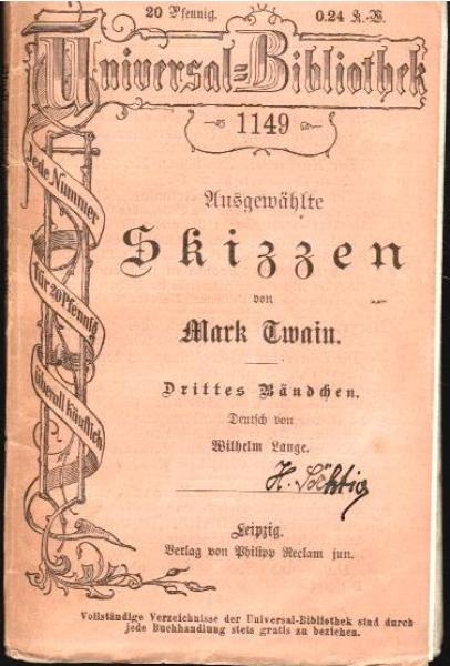 Ausgewählte Skizzen. 3. [drittes] Bändchen