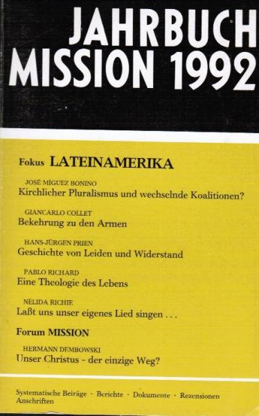 Jahrbuch Mission 1992. Fokus Lateinamerika