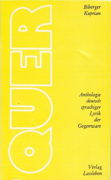Quer : Lyrik-Anthologie.