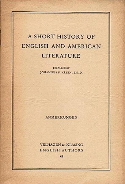 A short history of english and american literature.