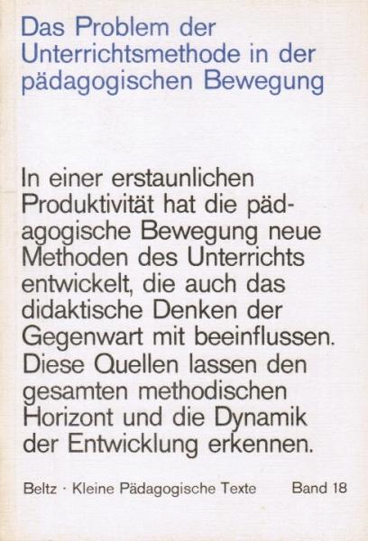 Das Problem der Unterrichtsmethode in der pädagogischen Bewegung.