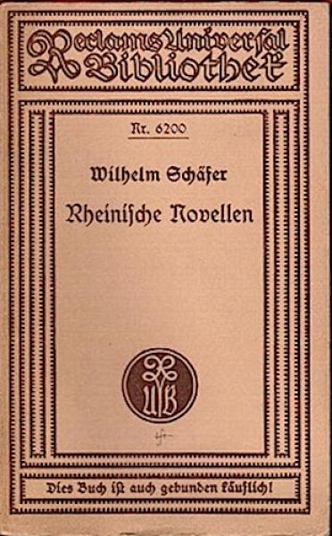 Rheinische Novellen : Mit dem Selbstb. d. Dichters.