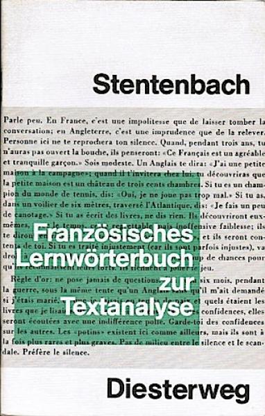 Französisches Lernwörterbuch zur Textanalyse.