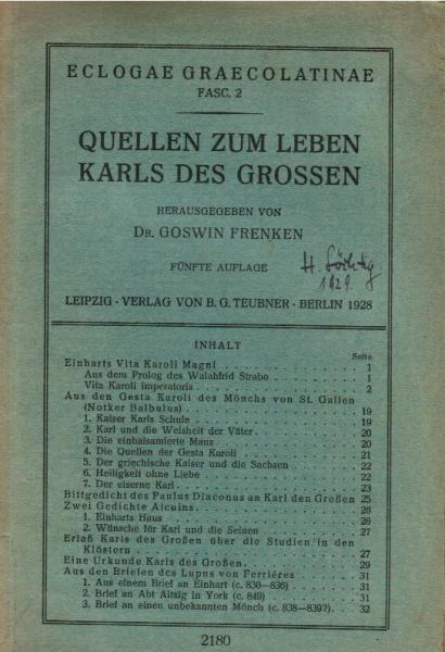 Quellen zum Leben Karls des Großen