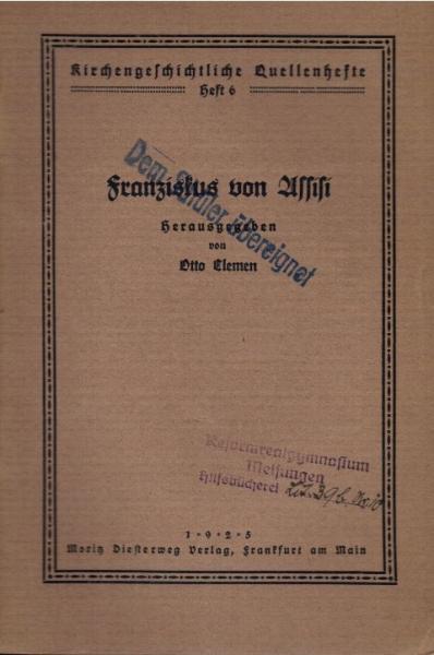 Franziskus von Assisi.