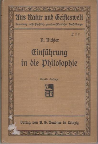 Einführung in die Philosophie. 6 [sechs] Vorträge