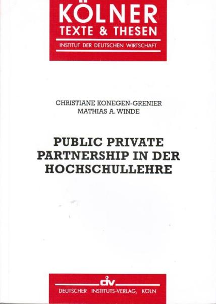 Public Private Partnership in der Hochschullehre.