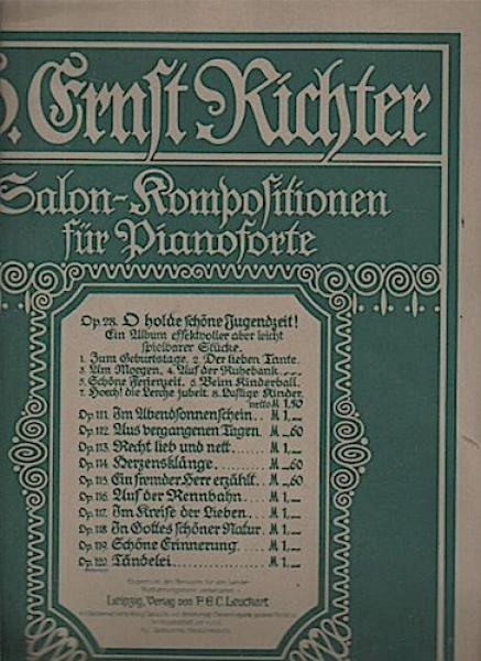 Salonkompositionen für Pianoforte.