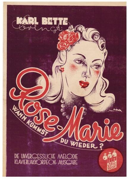 Rose-Marie, wann kommst du wieder? : Tango.