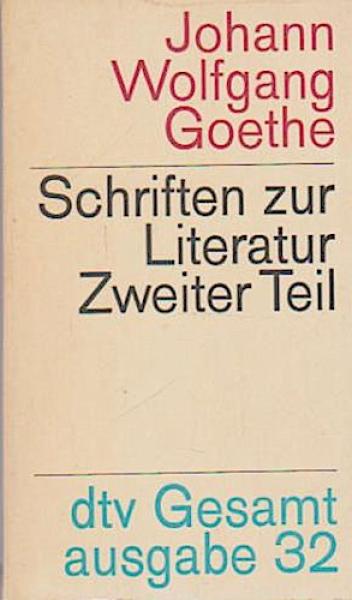 dtv-Gesamtausgabe; Teil: Bd. 32., Schriften zur Literatur.