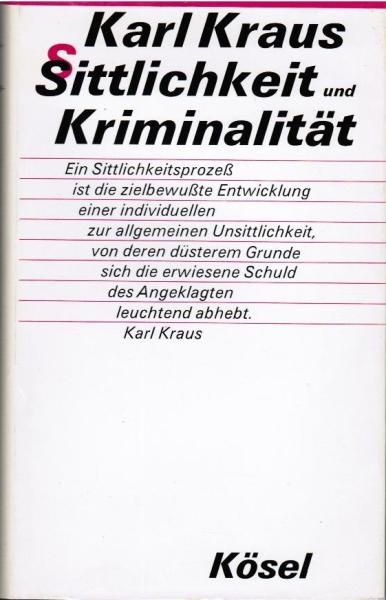 Sittlichkeit und Kriminalität.