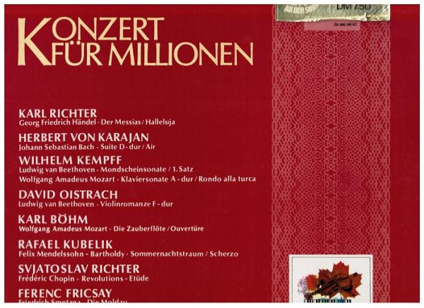 Konzert Für Millionen [LP, DE, Deutsche Grammophon 104 812]